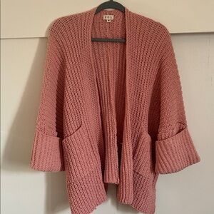 POL Women's Rose Open-Front Cardigan